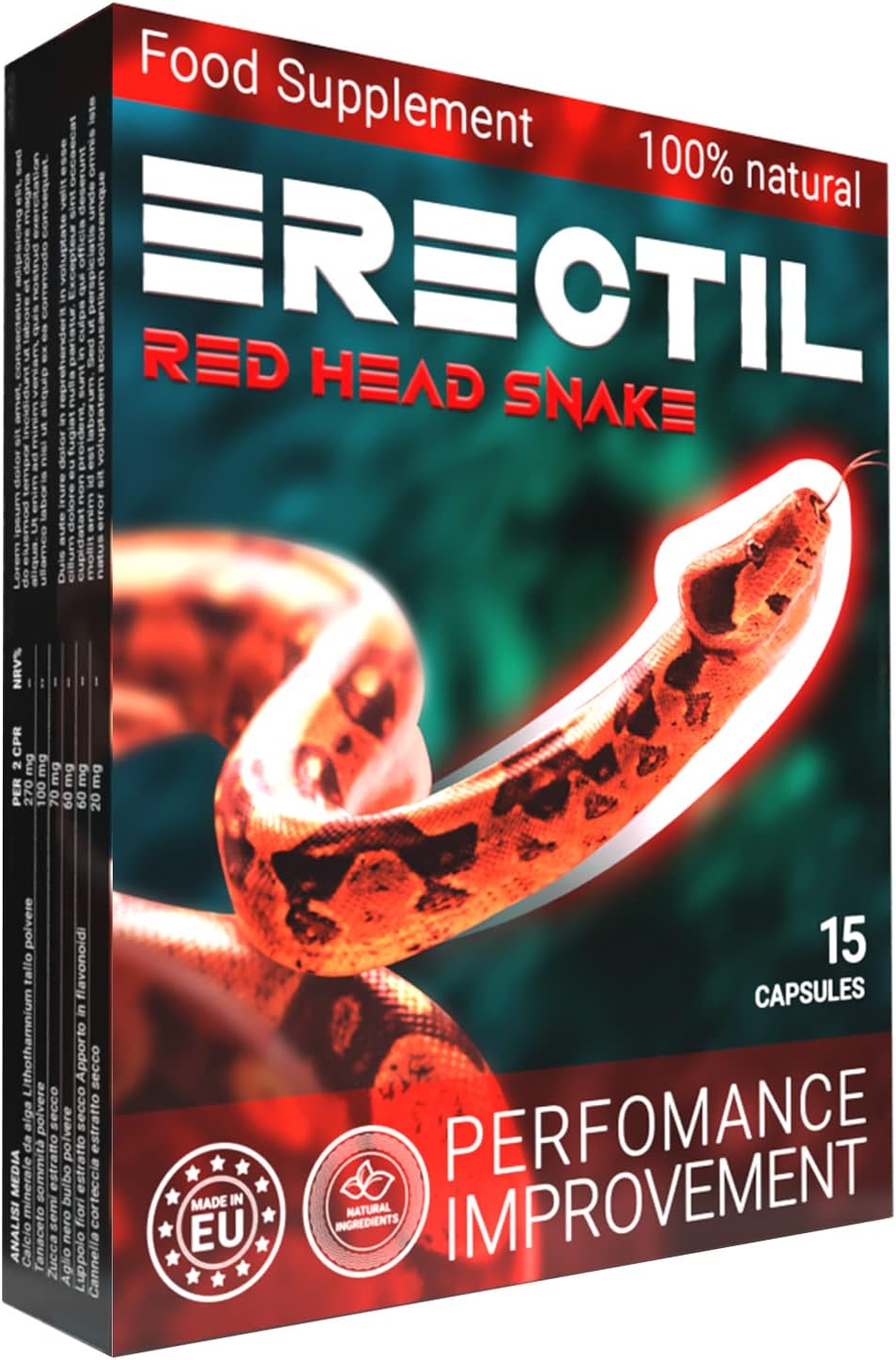 Erectil Red Head Snake